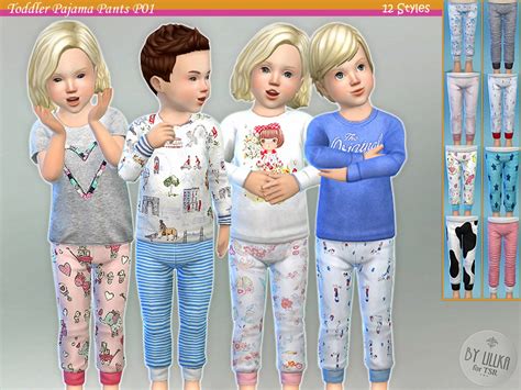 The Sims Resource Toddler Pajama Pants P01