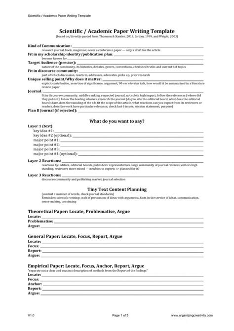 004 Academic Research Paper Template Scientific Writing Page With