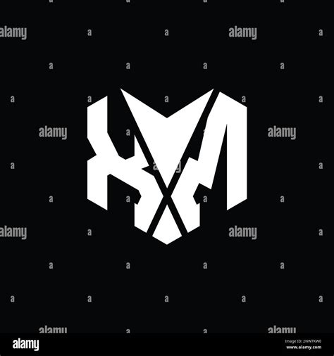 Xm Logo Monogram Abstract Hexagon Shape Vector Images Design Template