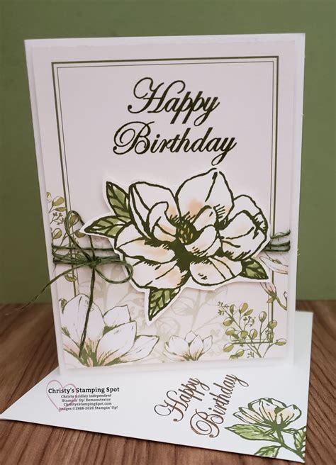 Magnolia Bloom Stamp Set and Magnolia Lane Card & More Cards | Magnolia stamps, Magnolia lane ...