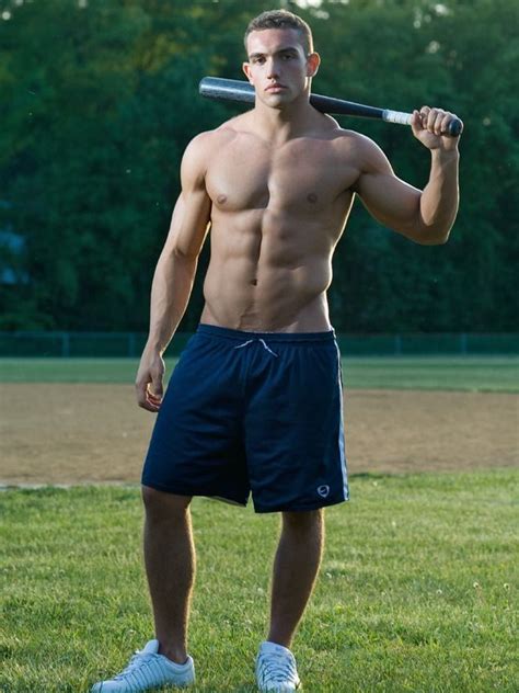 Pro Baseball Players Shirtless Athletic Men Men Athlete