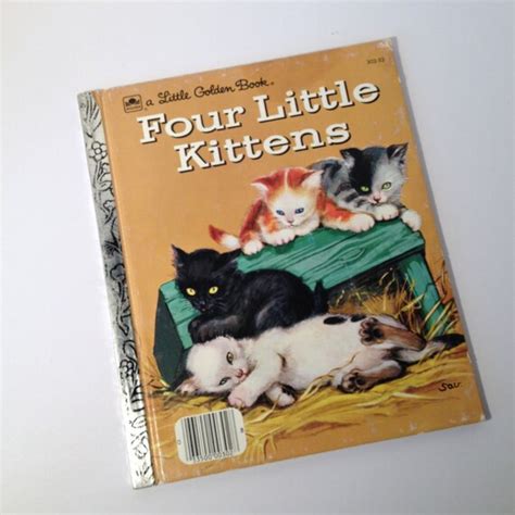 Four Little Kittens A Little Golden Book Vintage 1980s