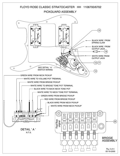 Fender Floyd Rose Classic Guitar Wiring Diagram Manualslib