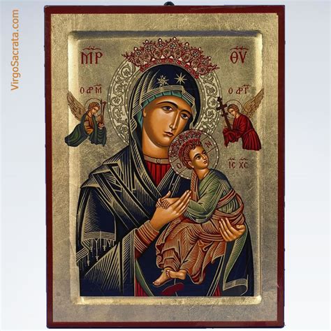 Our Lady Of Perpetual Help Hand Painted Icon ⋆ Virgo Sacrata