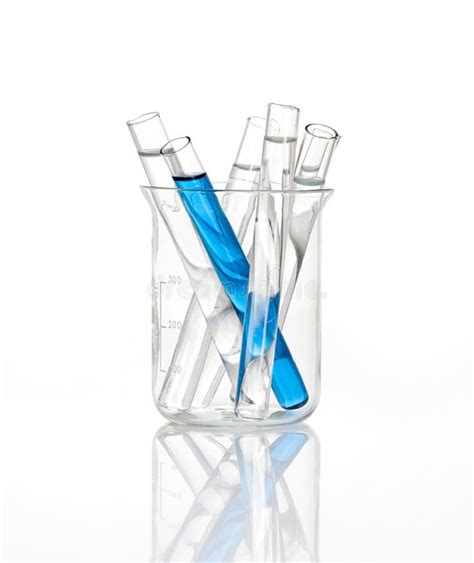 Chemical Flask With A Blue Glass Test Tubes Inside Stock Image Image Of Blue Science 27112289