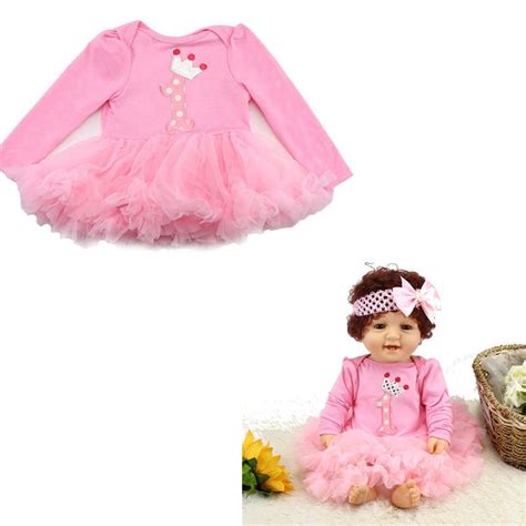 The same design is also available in black, brown, white and pink. US$11.36 Pink Cotton Baby Dolls Clothes Dress With ...