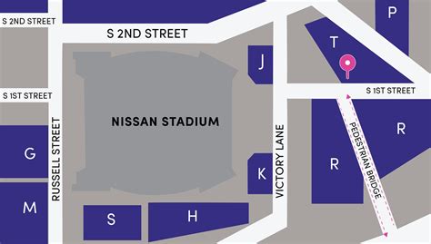 Nissan Stadium Parking Lot Map World Map