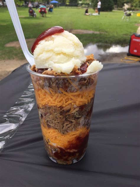Wash the potatoes and wrap each of them in foil. "Pulled Pork Parfait" - pulled pork, instant mashed ...