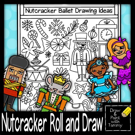 Roll A Christmas Nutcracker Ballet Roll And Draw Winter Art Activity