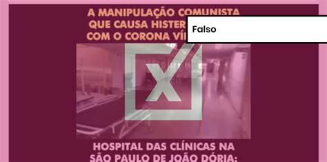 Jornal Correio Falso Que O Hospital Das Cl Nicas De S O Paulo N O