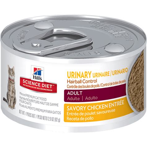 Jan 09, 2020 · hill's science diet urinary & hairball control falls just in between our other two wet cat food picks on price and nutritional value. Hill's® Science Diet® Adult Urinary Hairball Control Cat ...