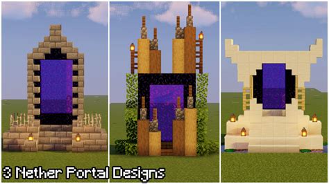 3 Simple Nether Portal Designs Rminecraftbuilds