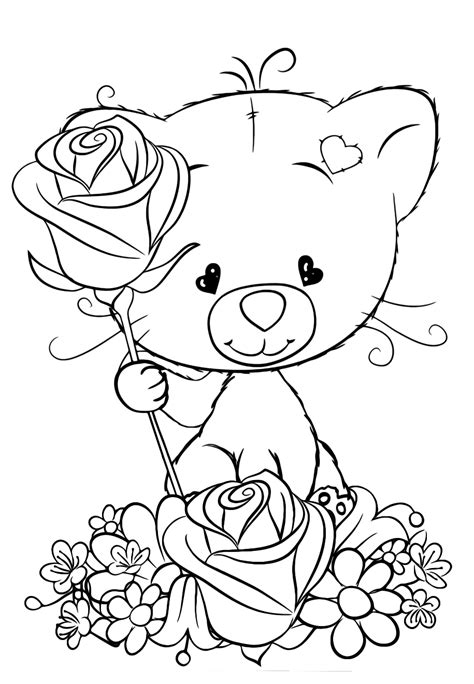 Cute Cat Coloring Pages For You