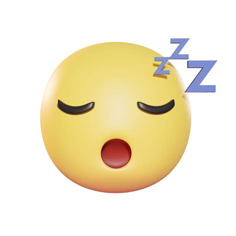 Cara De Dormir Emoji 3d Ilustración 9885112 Png