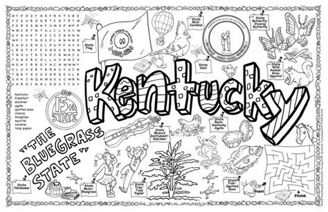 Kentucky Symbols And Facts Funsheet â Pack Of 30 Kentucky Social