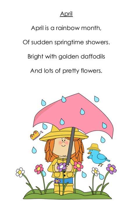 April Poems For Kids