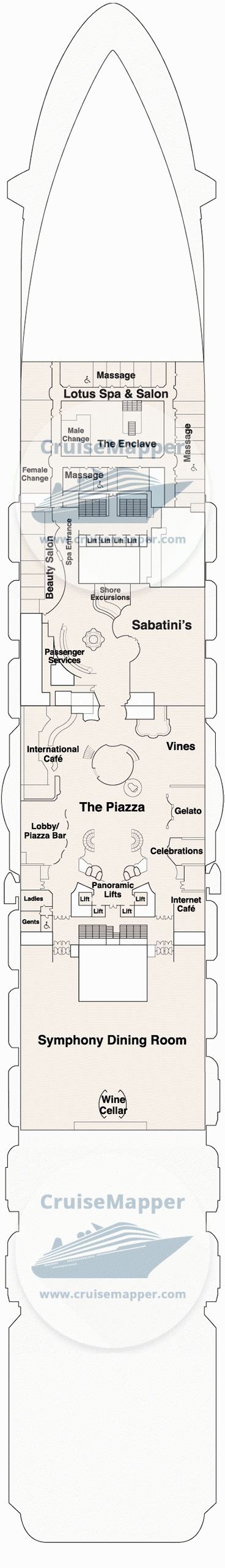 Royal Princess Bermudan Deck Plan