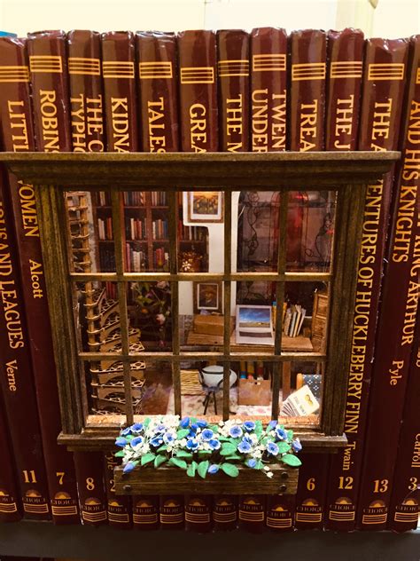 Book Roombox Fairy Book House Bookbox Dollhouse Miniature Fairy