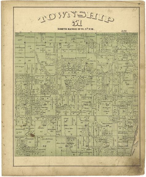 1876 Saline County Atlas Plat Maps Old Genealogy Missouri History Land