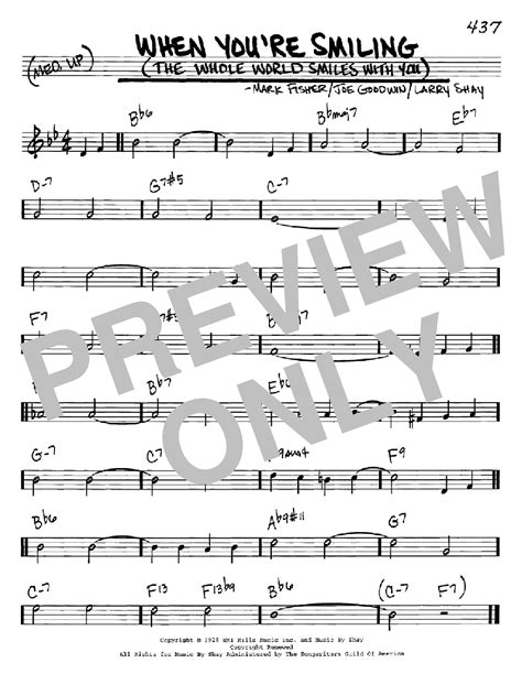 When Youre Smiling The Whole World Smiles With You Sheet Music By