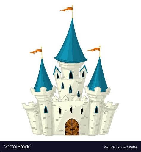 Cartoon Fairytale Castle Royalty Free Vector Image