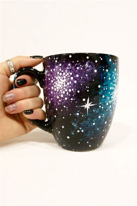 Hand Painted 16oz Galaxy Ceramic Mug Mugs Ceramics Ceramic Mug