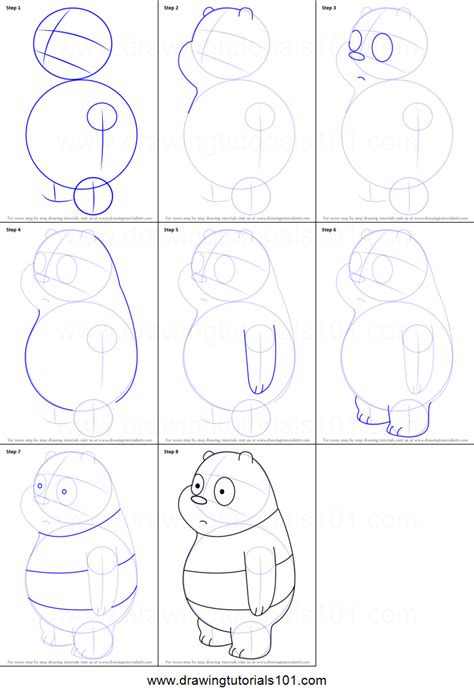 If you have a problem with any of the images or description please contact us directly at drawingempire@gmail.com**. How to Draw Panda Bear from We Bare Bears printable step ...