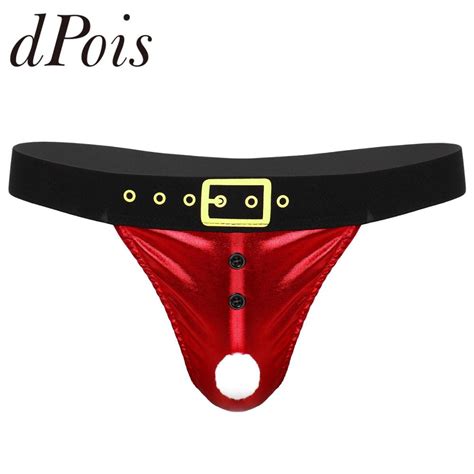Underwear Dpois Mens Low Rise Bikini G String Micro Thongs Buckled
