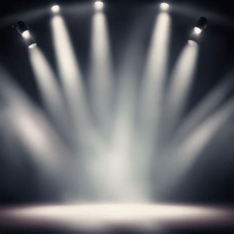 Premium Ai Image Spotlight With Smoke On Stage And Illuminated Empty