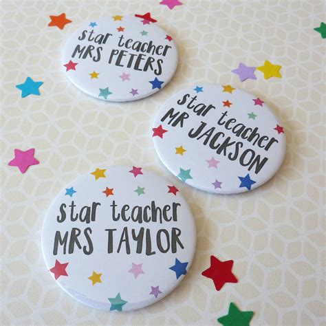 Star Teacher Badge By Little Cherub Design