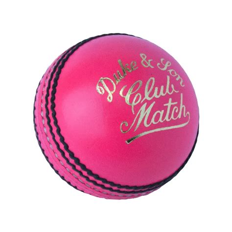Dukes Club Match Cricket Ball Pink