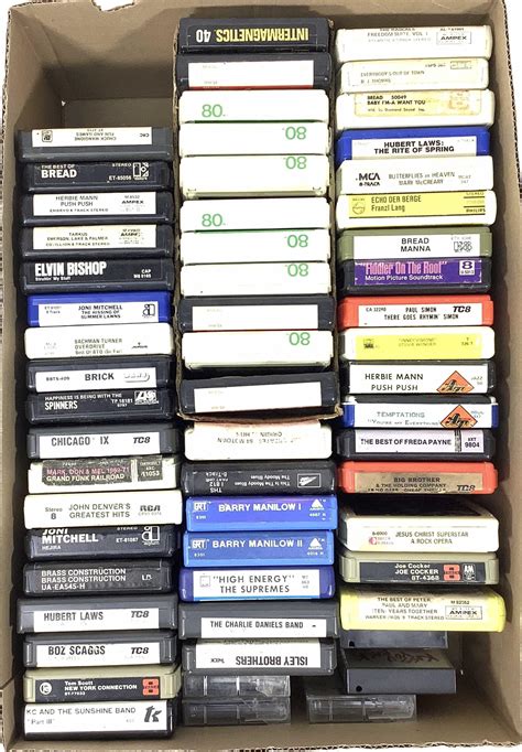 Lot Vintage Eight Track And Cassette Tapes