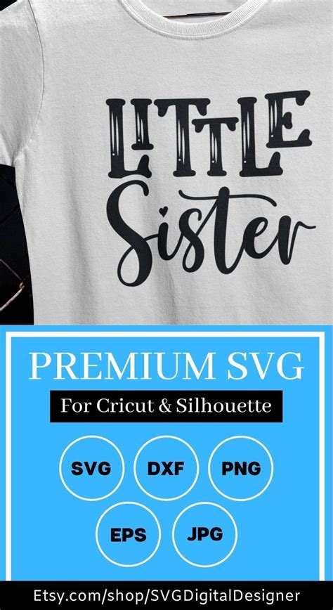 Little Sister Svg Sibling T Little Sis Svg Little Sister Etsy