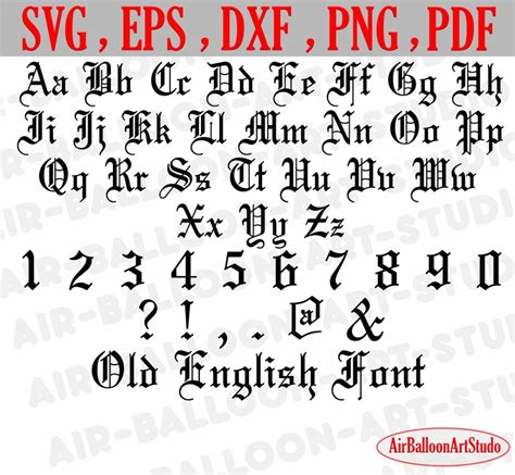 Old English Font Svg Old English Monogram Svg Old English Etsy