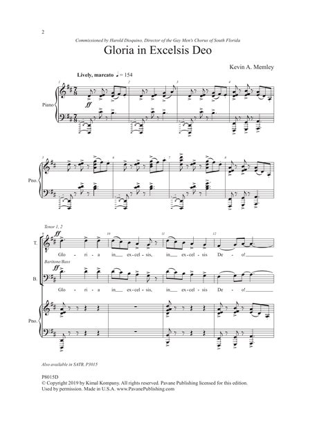 Kevin Memley Gloria In Excelsis Deo Sheet Music And Chords Printable