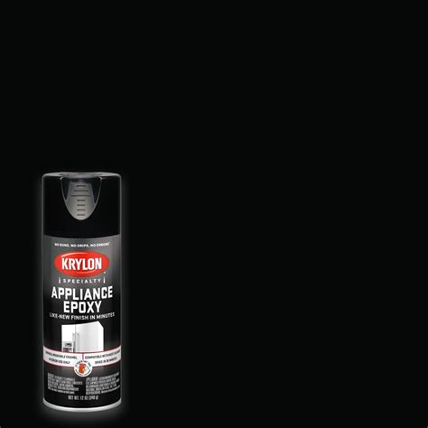Krylon Appliance Specialty Gloss Black Epoxy Spray Paint Actual Net