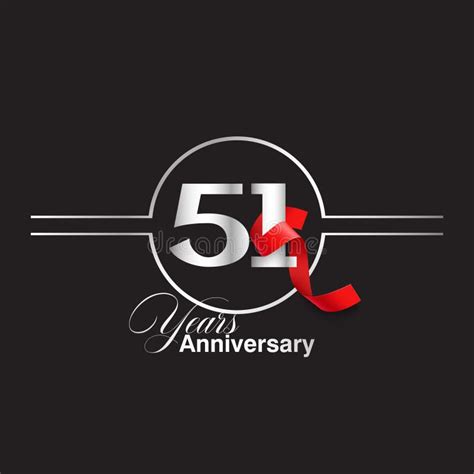 51 Year Anniversary Celebration Vector Template Design Illustration