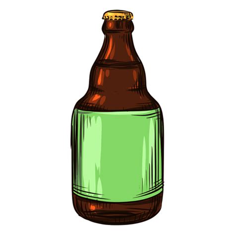 Drawn Beer Bottle Transparent Png And Svg Vector File