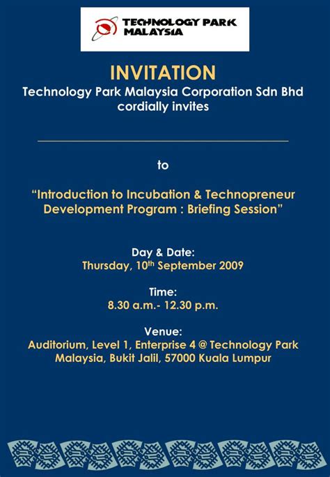 Manufacturer, trading company, buying office, agent, distributor/wholesaler, government ministry/bureau/commission, association, business service. PPT - INVITATION Technology Park Malaysia Corporation Sdn ...