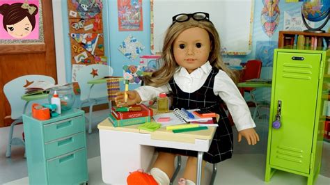 Ag Doll Classroom Miniature School Supplies Haul Packing Doll