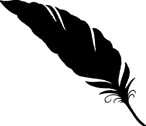6 Simple Feather Silhouettes Png Transparent