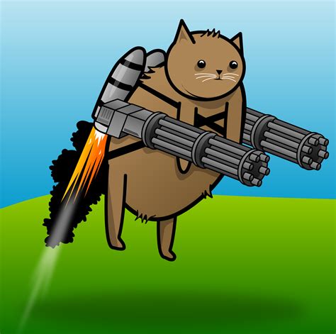 Cybergata Mostly Cats New Mexico And Memes — Gatling Cat From The Oatmeal