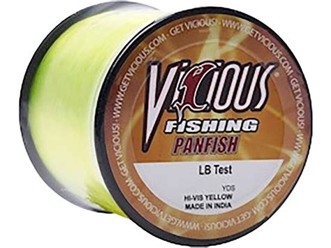 Vicious Panfish Monofilament Fishing Line 4lb 330yd Hi Vis Yellow