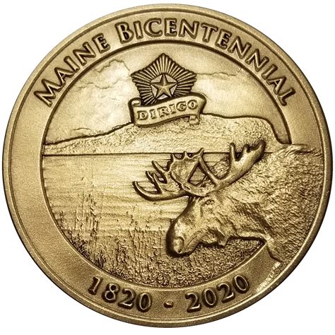Medal State Of Maine Bicentennial Exonumia Numista