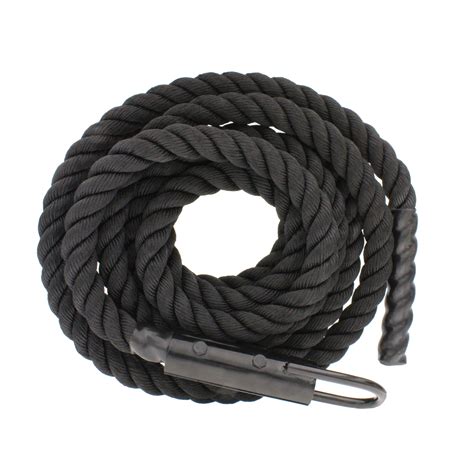 Workout Fitness Climbing Rope Gym Exercise Battle Rope 10 Ft In Black