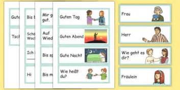 Greetings Flashcards German Teacher Made