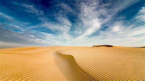 Desert Sand Dunes Wavy Sky 4k Hd Wallpaper