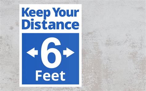 Social Distancing Sign Keep Your Distance 6 Feet Sticker Social