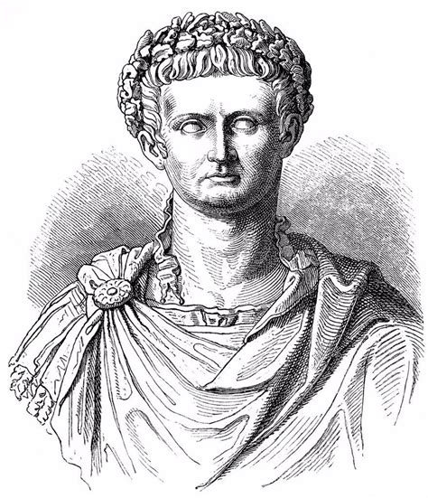 Historical Drawing From The 19th Century Portrait Of Tiberius Julius