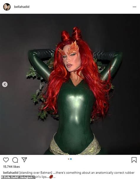 Bella Hadid Shares New Photos Of Her Poison Ivy Costume For Halloween